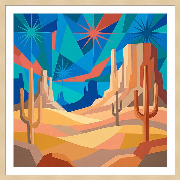 Starlit Desert Landscape
