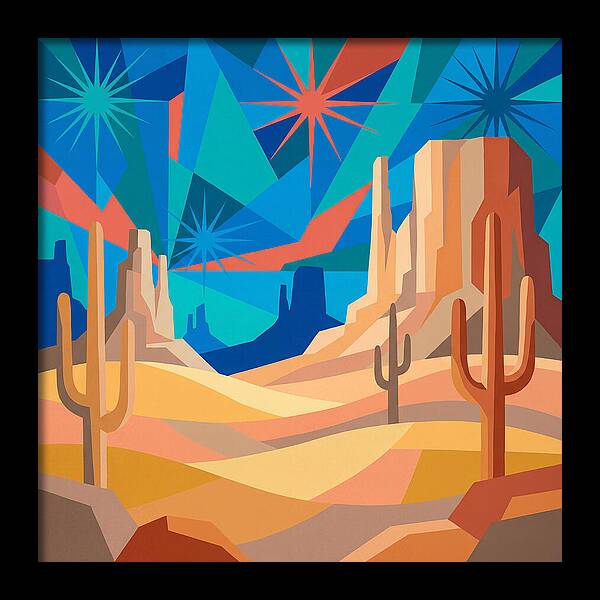 Starlit Desert Landscape