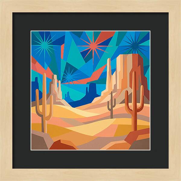 Starlit Desert Landscape