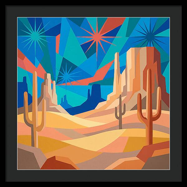 Starlit Desert Landscape