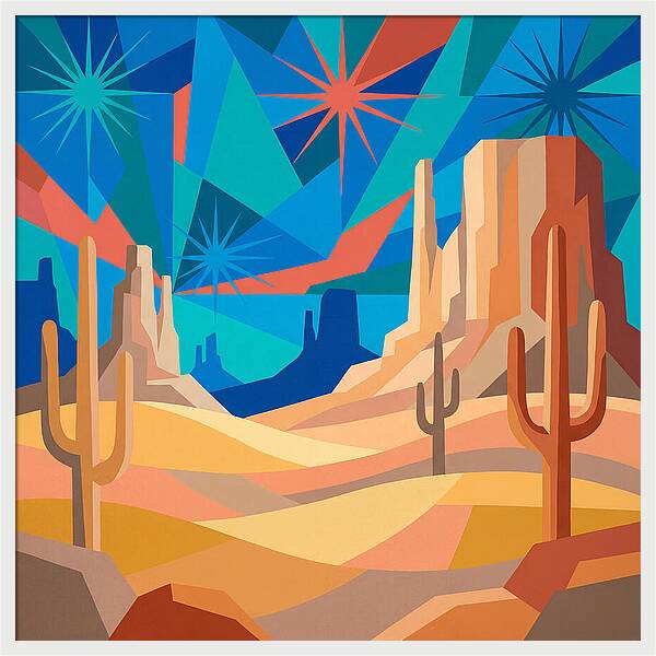 Starlit Desert Landscape