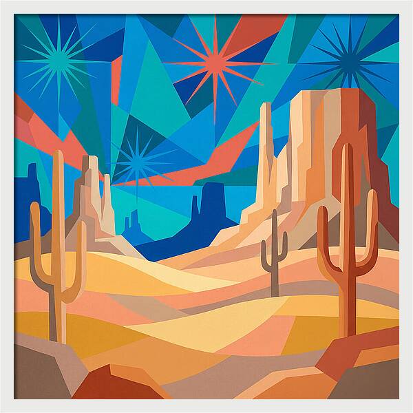 Starlit Desert Landscape