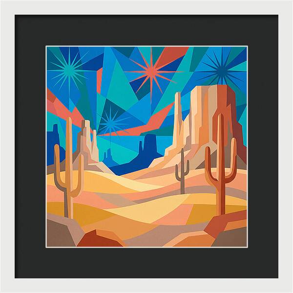 Starlit Desert Landscape