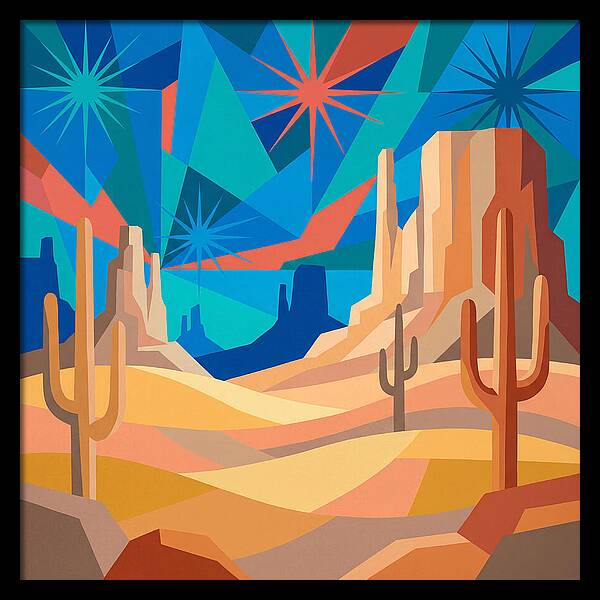 Starlit Desert Landscape