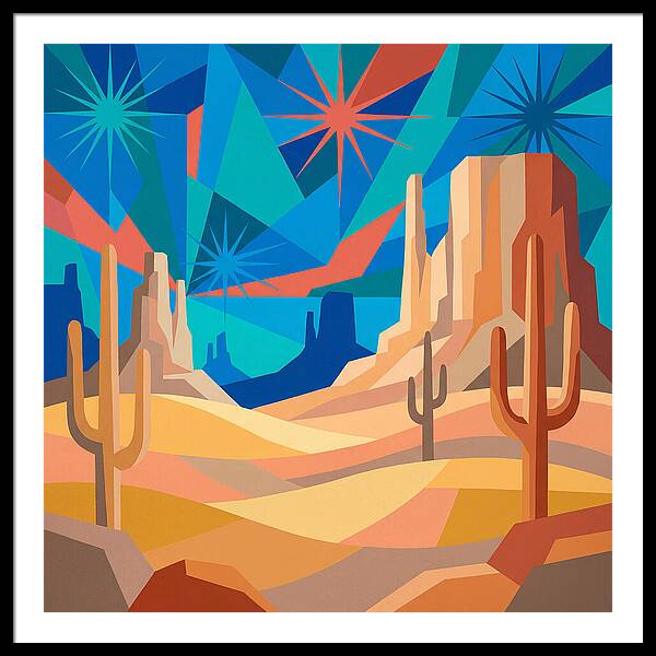 Starlit Desert Landscape