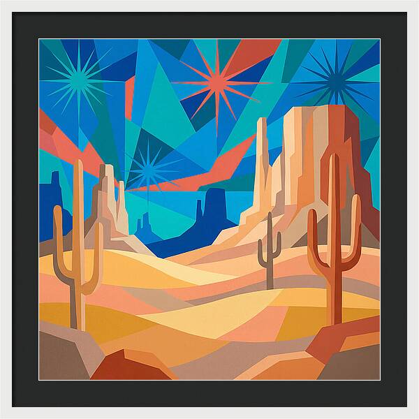 Starlit Desert Landscape