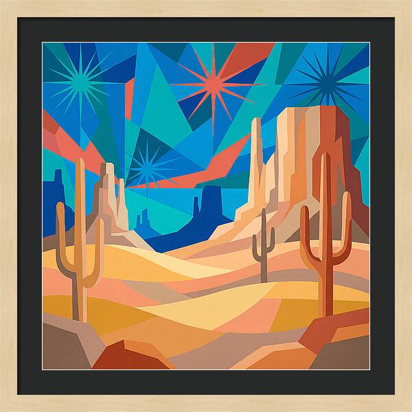 Starlit Desert Landscape