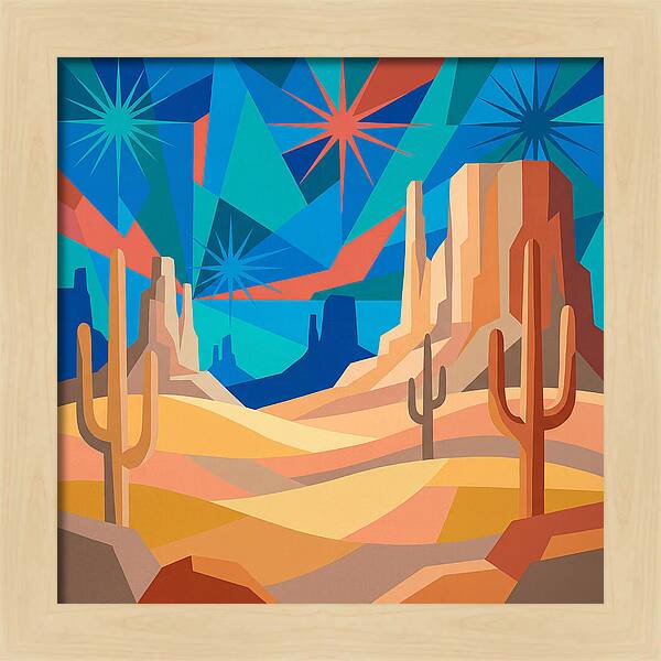 Starlit Desert Landscape