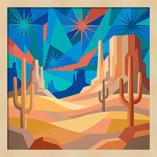 Starlit Desert Landscape