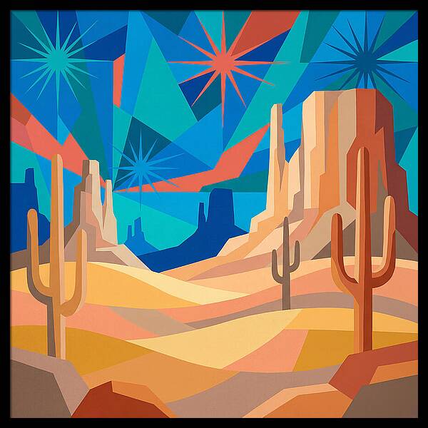 Starlit Desert Landscape