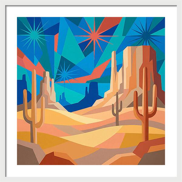 Starlit Desert Landscape