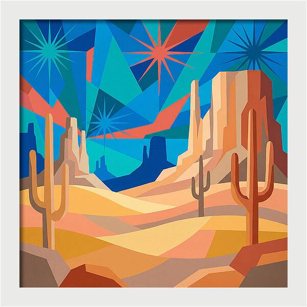 Starlit Desert Landscape