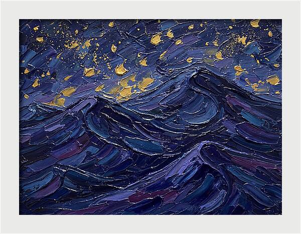 Starlit Waves At Night