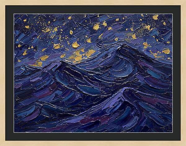 Starlit Waves At Night