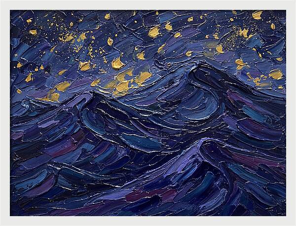 Starlit Waves At Night