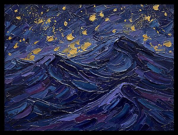 Starlit Waves At Night