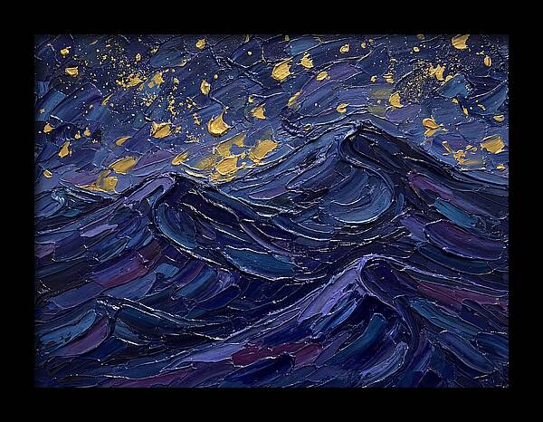 Starlit Waves At Night