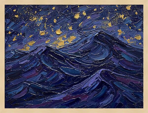Starlit Waves At Night