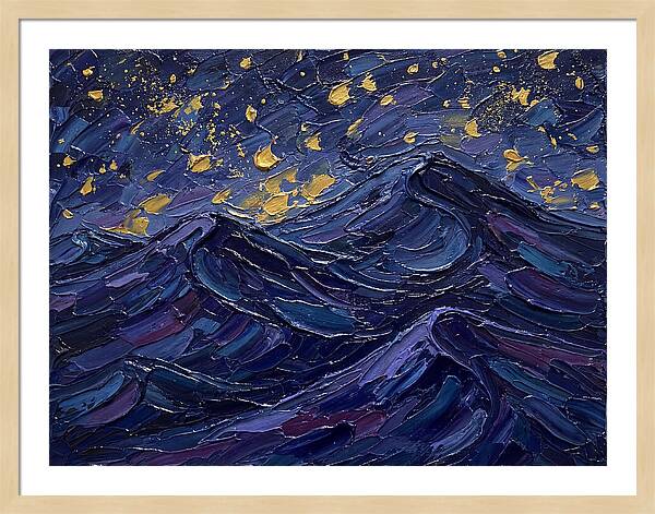 Starlit Waves At Night