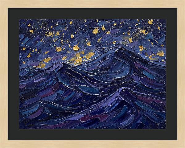 Starlit Waves At Night