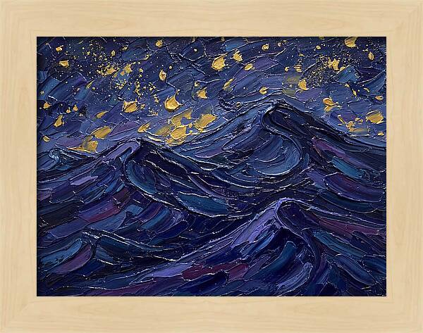 Starlit Waves At Night