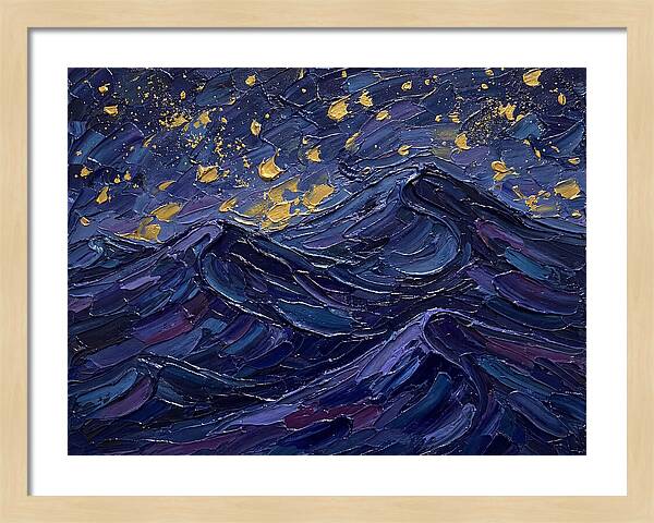 Starlit Waves At Night