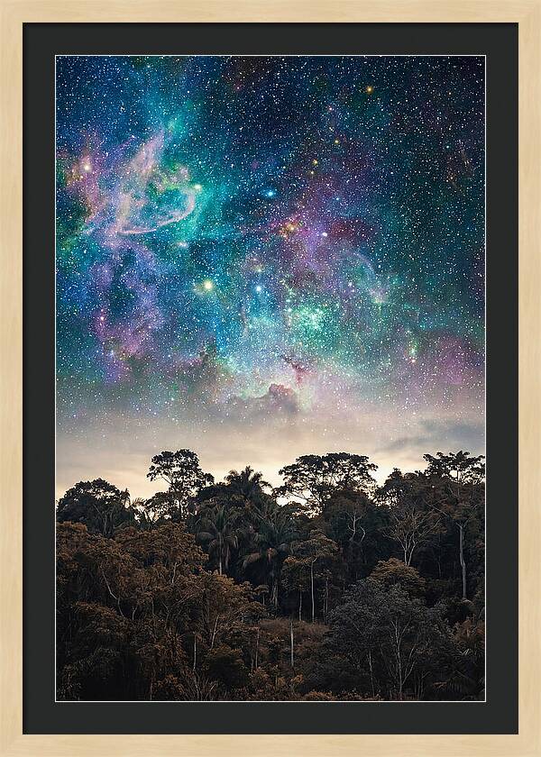 Starry Night Above Forest