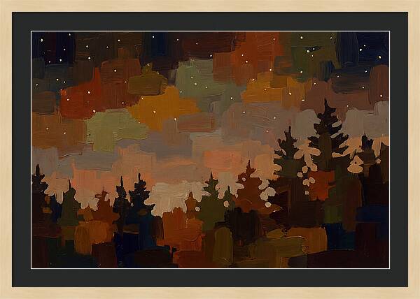 Starry Night Over Forest