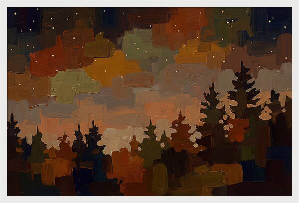 Starry Night Over Forest