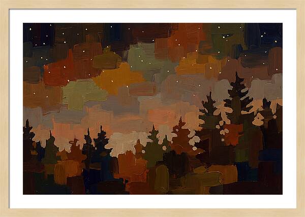 Starry Night Over Forest
