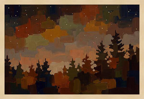 Starry Night Over Forest