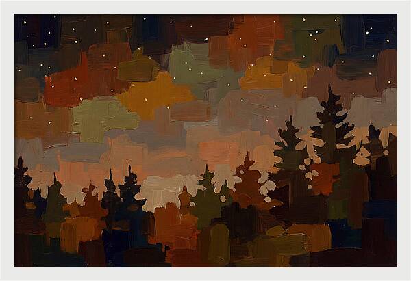 Starry Night Over Forest