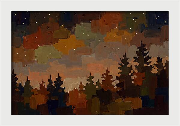 Starry Night Over Forest