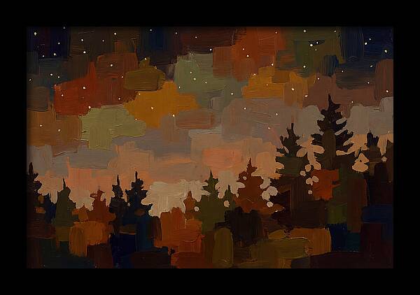 Starry Night Over Forest