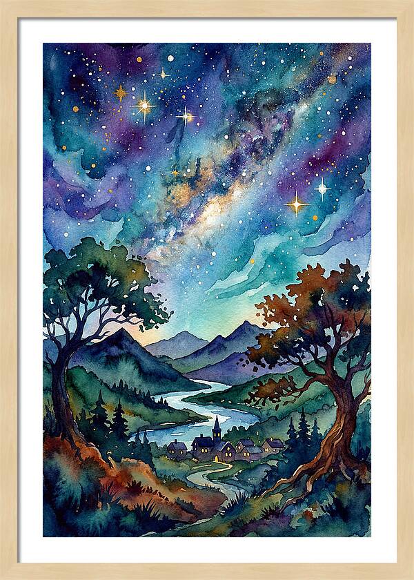 Starry Night Over The Village