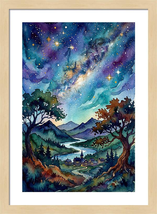 Starry Night Over The Village