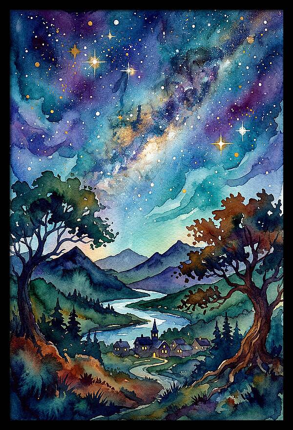 Starry Night Over The Village