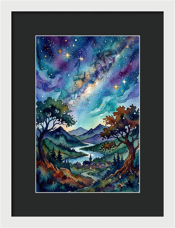 Starry Night Over The Village
