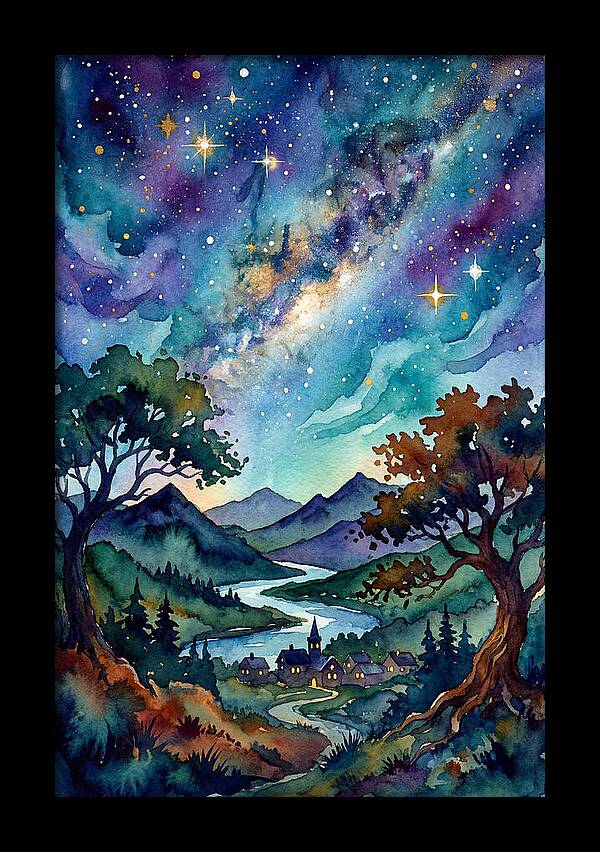 Starry Night Over The Village