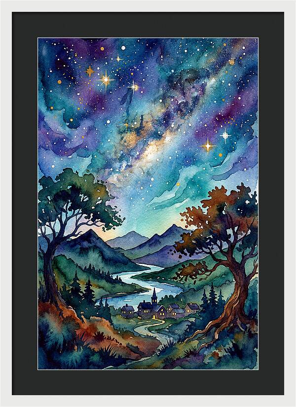 Starry Night Over The Village