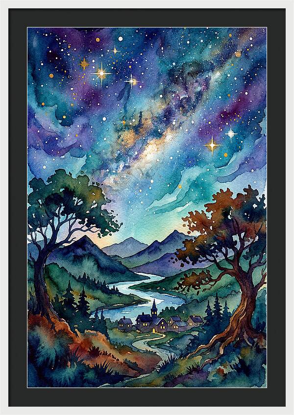 Starry Night Over The Village
