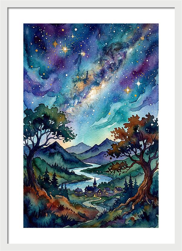 Starry Night Over The Village