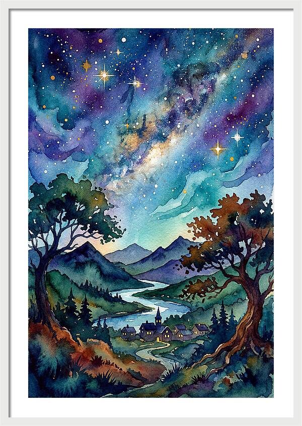 Starry Night Over The Village