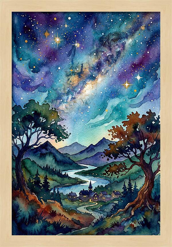 Starry Night Over The Village