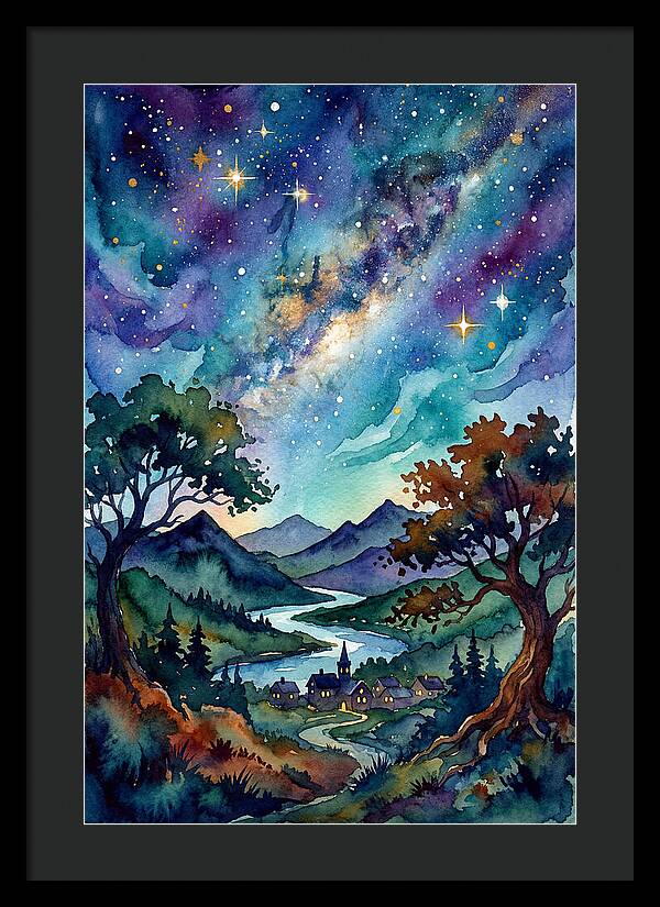 Starry Night Over The Village