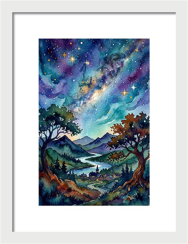 Starry Night Over The Village