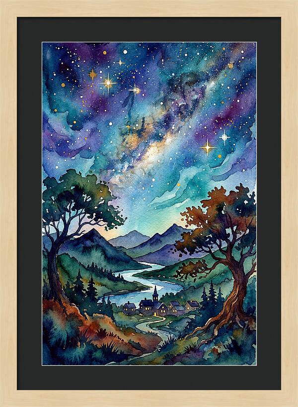 Starry Night Over The Village