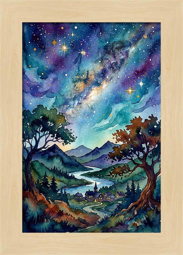 Starry Night Over The Village