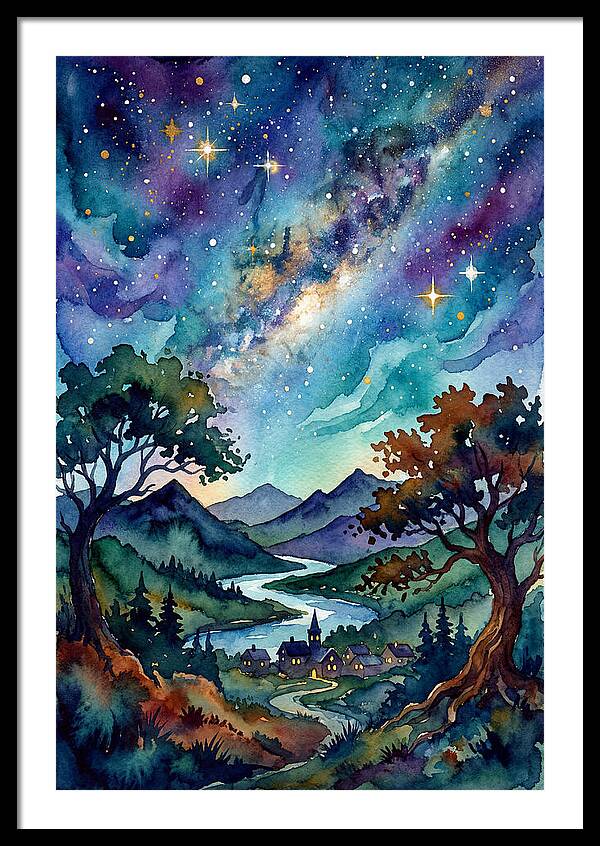 Starry Night Over The Village