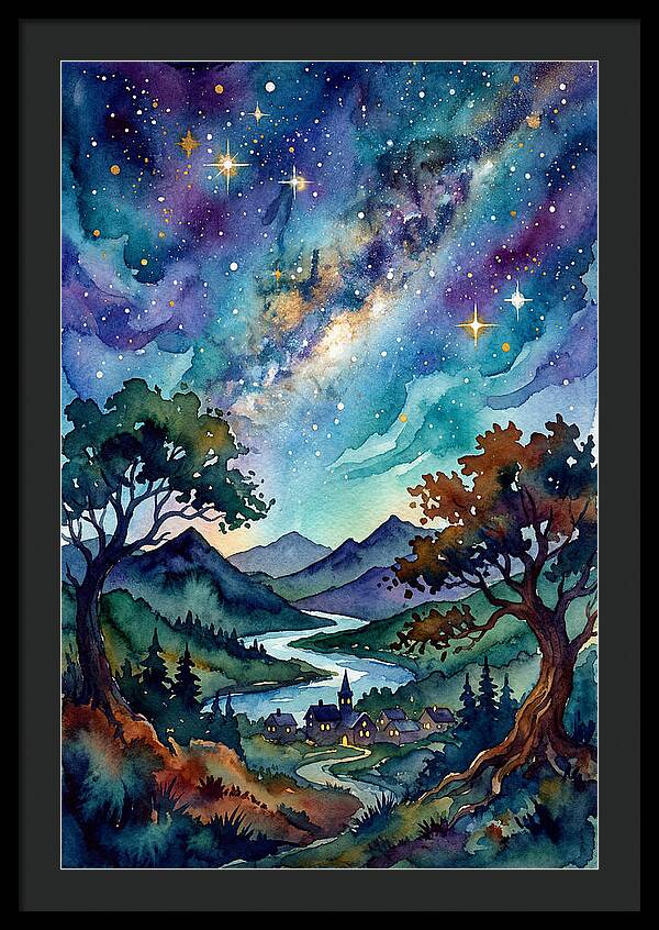 Starry Night Over The Village